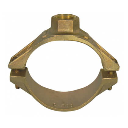 Main product image of 3805 8" x 1" Two-Bolt Brass Service Saddle, AWWA Tap, 9.05" OD