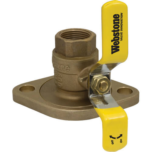 Main product image of 1-1/2" Full Port Brass Isolator Uni-Flange Ball Valve w/ Detachable Rotating Flange, Lead Free