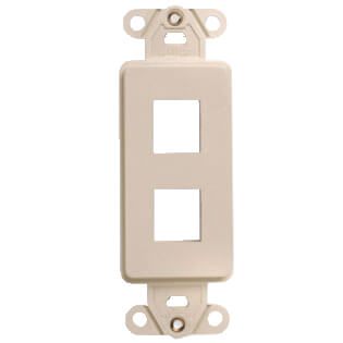 Main product image of 2-Port Electrical QuickPort Decora Wall Insert for Wall Plate (Ivory)