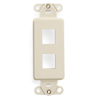 Main product image of QuickPort Decora Multimedia Insert, 2-Port (Light Almond)