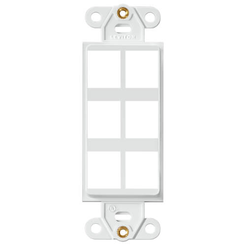 Main product image of QuickPort Decora Multimedia Insert, 6-Port (White)