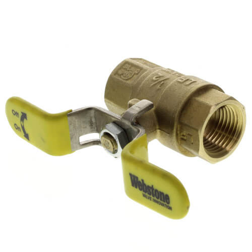 Main product image of 1/2" Threaded Full Port Ball Valve w/ T-Handle (Lead Free)