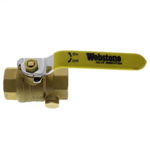 Main product image of 1" IPS Full Port Forged Brass Ball Valve with IPS Hole