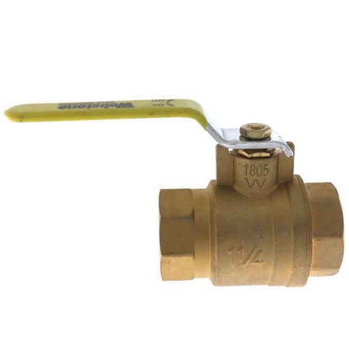 Main product image of 1-1/4" IPS Full Port Forged Brass Ball Valve with IPS Hole