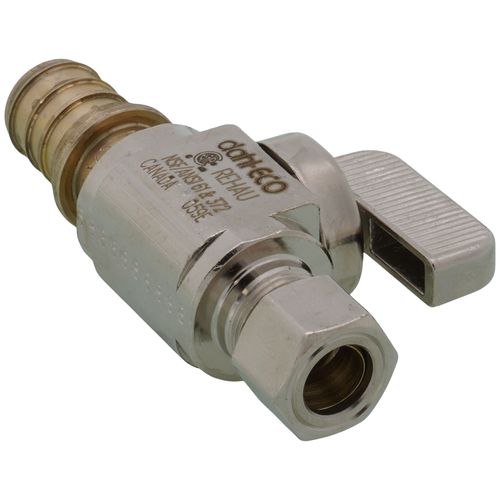 Main product image of 1/2" EVERLOC+ x 3/8" Compression Straight Ball Valve