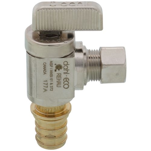 Main product image of 1/2" EVERLOC+ x 3/8" Compression Angle Ball Valve