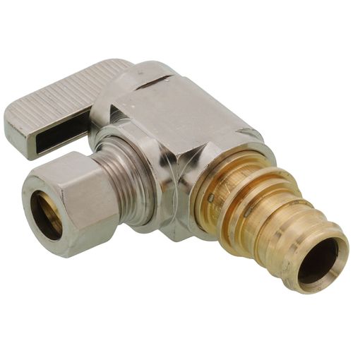 Main product image of 1/2" EVERLOC+ x 3/8" Compression Angle Ball Valve