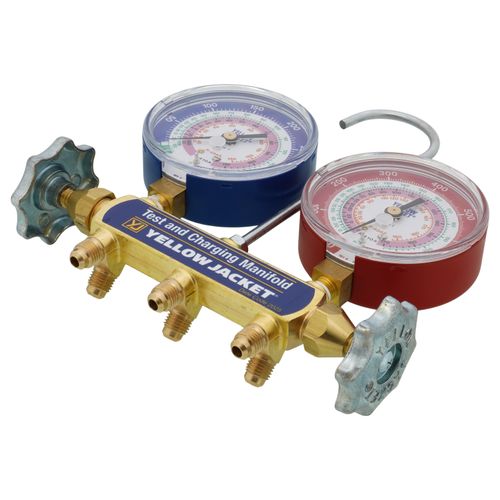 Main product image of Series 41 Manifold w/ 3-1/8" Refrigerant Gauges (R22/R404/R410A)