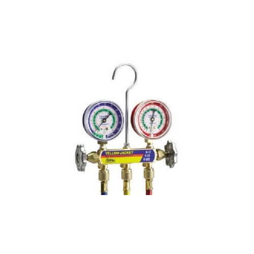 42005 Yellow Jacket 42005 Series 41 Manifold w/ 31/8" Refrigerant