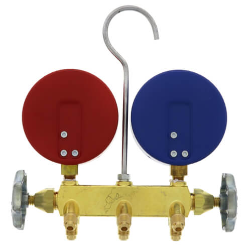 Yellow Jacket 42021 Series 41 Manifold, 3-1/8' Gauges, 1% Accuracy, R32
