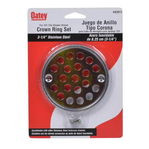 Main product image of 3-1/4" Carded Stainless Steel Crown Ring Set