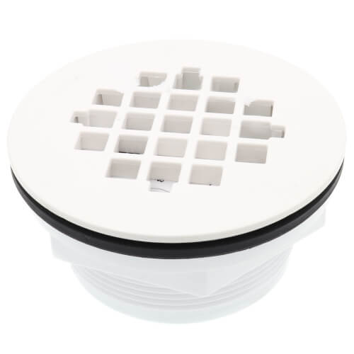 Main product image of 2" 101 PNC PVC No-Calk Shower Drain with Plastic Strainer