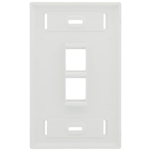 Main product image of Single-Gang QuickPort Wallplate w/ ID Windows, 2-Port (White)