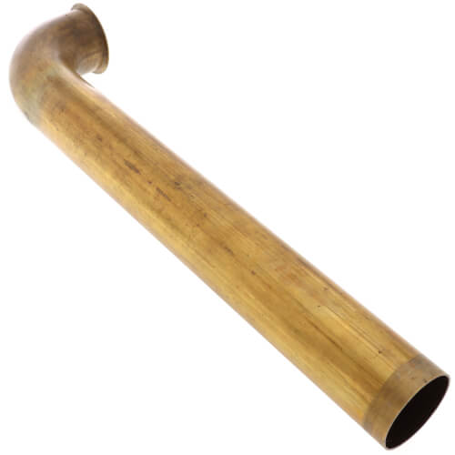 Main product image of 1-1/2" x 12", 17 GA, Rough Brass Direct Connection Waste Bend