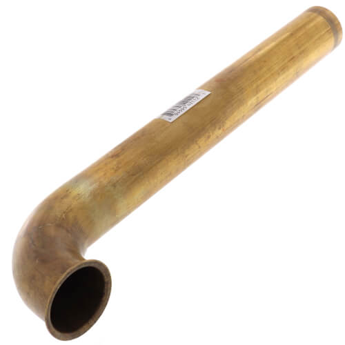 Main product image of 1-1/2" x 12", 17 GA, Rough Brass Direct Connection Waste Bend