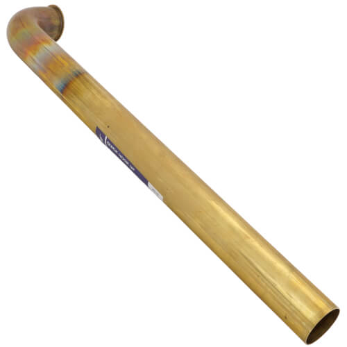 Main product image of 1-1/2" X 18" Rough Brass Direct Connect Waste Bend, 17 GA