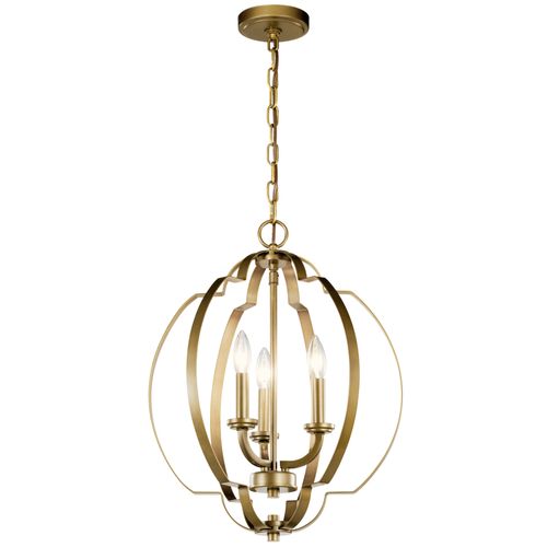 Main product image of Voleta 20.75" 3 Light Pendant (Natural Brass)