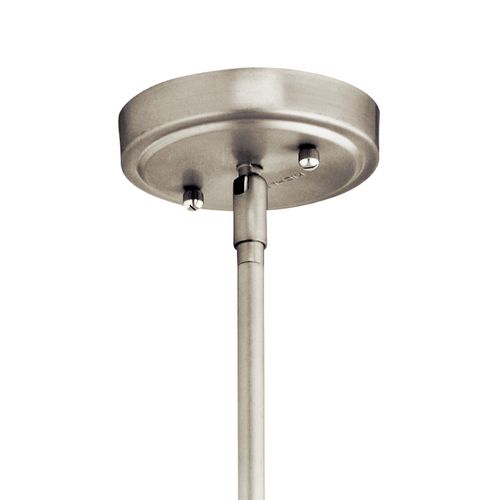 Main product image of Everly 15.25" 1 Light Bell Pendant Clear Seeded Glass (Brushed Nickel)