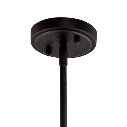 Main product image of Everly 15.25" 1 Light Bell Pendant Clear Seeded Glass (Olde Bronze)