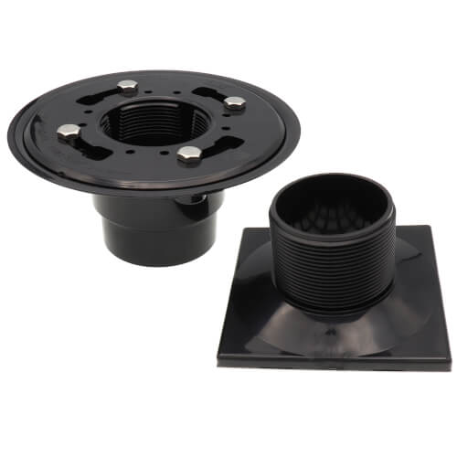 Main product image of 2" or 3" ABS Drain with Square Brushed Nickel Snap-Tite Strainer