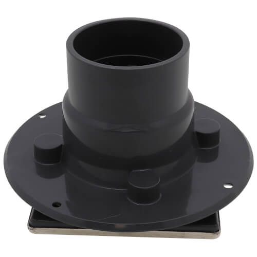 Main product image of 2" or 3" PVC Square Low Profile Drain Stainless Steel Screw-In Strainer with Ring and Plug