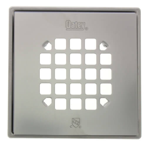 Main product image of 4.54" Square Snap-In Stainless Steel Strainer w/ Tile Ring