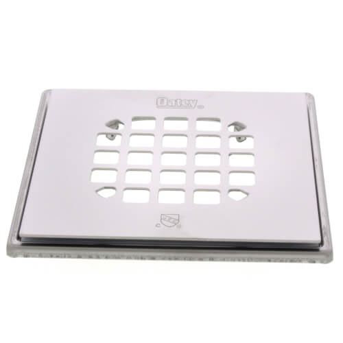 Main product image of 4.54" Square Snap-In Stainless Steel Strainer w/ Tile Ring