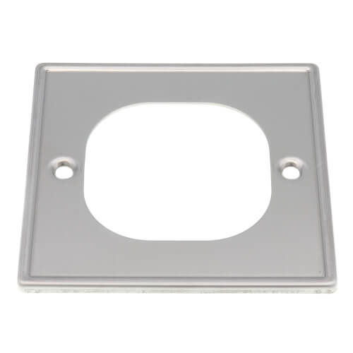 Main product image of 4.54" Square Snap-In Brushed Nickel Strainer w/ Tile Ring