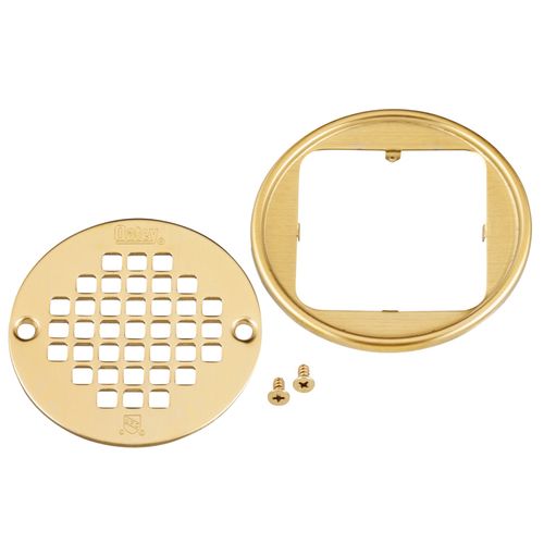 Main product image of 130 Series Round Screw-In Shower Strainer w/ Ring (Brushed Gold)