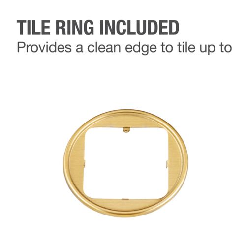 Main product image of 130 Series Round Screw-In Shower Strainer w/ Ring (Brushed Gold)