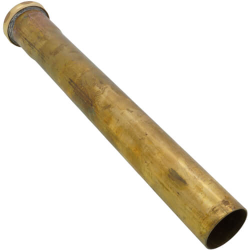 Main product image of 1-1/2" x 12", 17 Gauge, Slip Joint Extension Tube (Rough Brass)