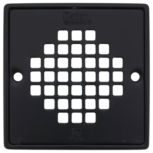 Main product image of 130 Series Square Shower Drain with Stainless Steel Strainer w/ Ring (Matte Black)