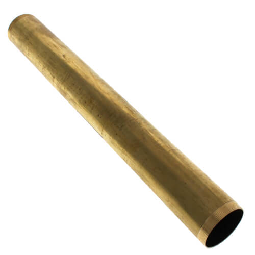 Main product image of 1-1/2" x 12", 17 Gauge, Slip Joint Threaded Tube (Rough Brass)