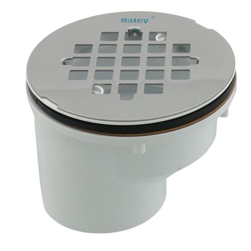 Main product image of 2" PVC Offset Shower Drain with Stainless Steel Strainer