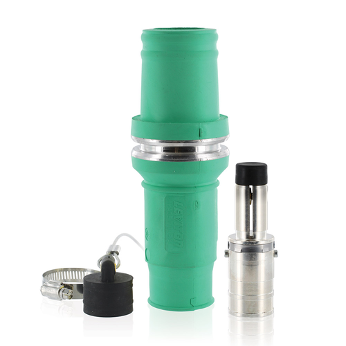Main product image of Rhino-Hide Single Pole Male Connector (Contact, Insulator, & Dust Cap), Crimped, 777 MCM Cable, 1000V 1135A Max (Green)