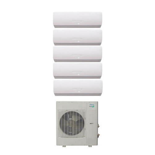 Main product image of 40,000 BTU, R-410A, InverterFlex Five Zone Heat Pump Package (9+9+9+12+12)