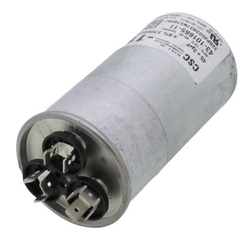 Main product image of 45/3 MFD Dual Round Capacitor (370V), 43-101665-11