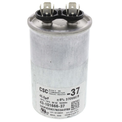 Main product image of 45 MFD Round Run Capacitor (370V), 43-101666-37