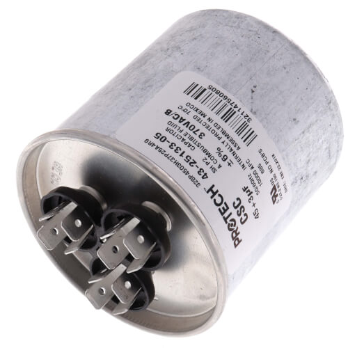 Main product image of 45/3 MFD Round Run Capacitor (370V), 43-25133-05