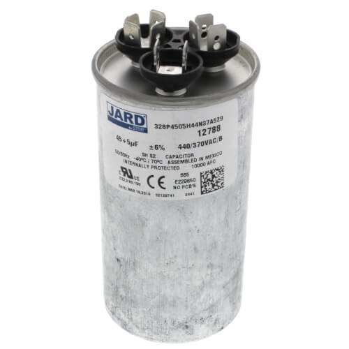 Main product image of 45/5 MFD Round Dual Run Capacitor (440V), 43-25133-16