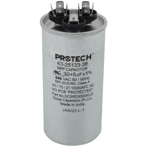 43-25133-08 -Cosaire OEM Round Replacement Dual Run Capacitor 55 + 5 UF