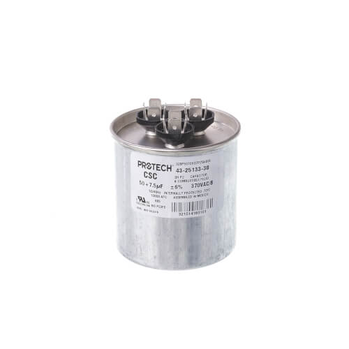 Main product image of Capacitor - 50/7.5/370 Dual Round, 43-25133-38