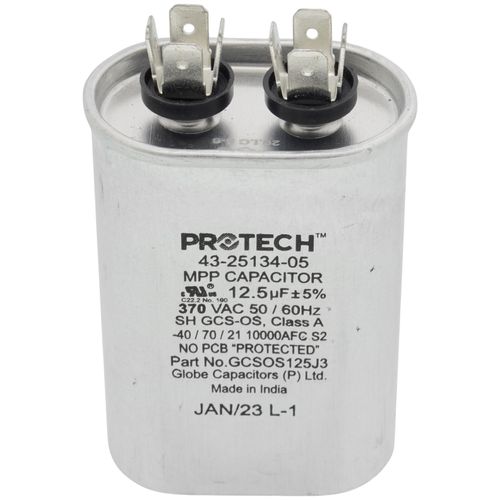 Main product image of 12.5 MFD Oval Run Capacitor (370V), 43-25134-05