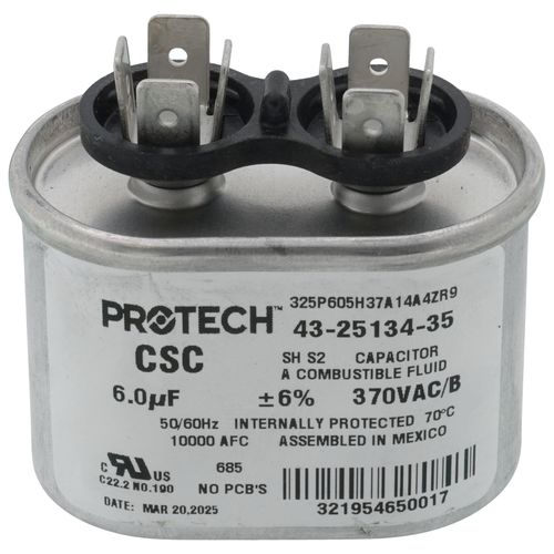 Main product image of Capacitor - 6/370 Single Oval, 43-25134-35
