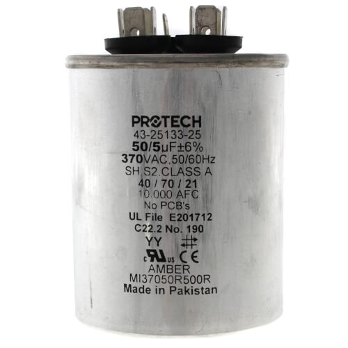 Main product image of 35/5 MFD Oval Replacement Dual Run Capacitor (370V), 43-25135-03