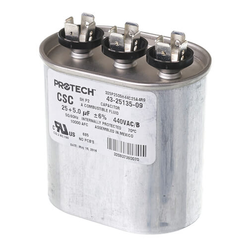 Main product image of Capacitor - 25/5/440 Dual Oval, 43-25135-09