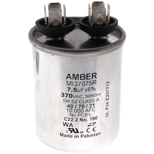 7.5 MFD Round Run Capacitor (370V), 43-25136-05