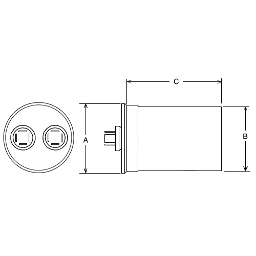 Main product image of Capacitor - 15/440 Single Round, 43-25136-27