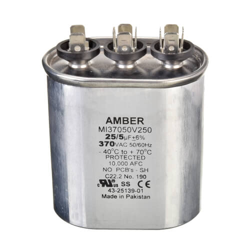 Main product image of Capacitor - 25/5/370 Dual Oval, 43-25139-01
