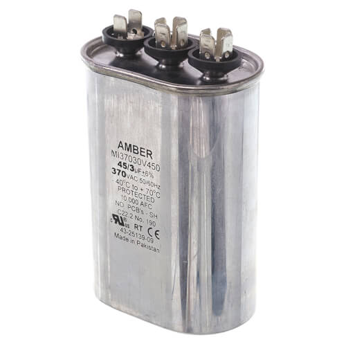 Main product image of Capacitor - 45/3/370 Dual Oval, 43-25139-09